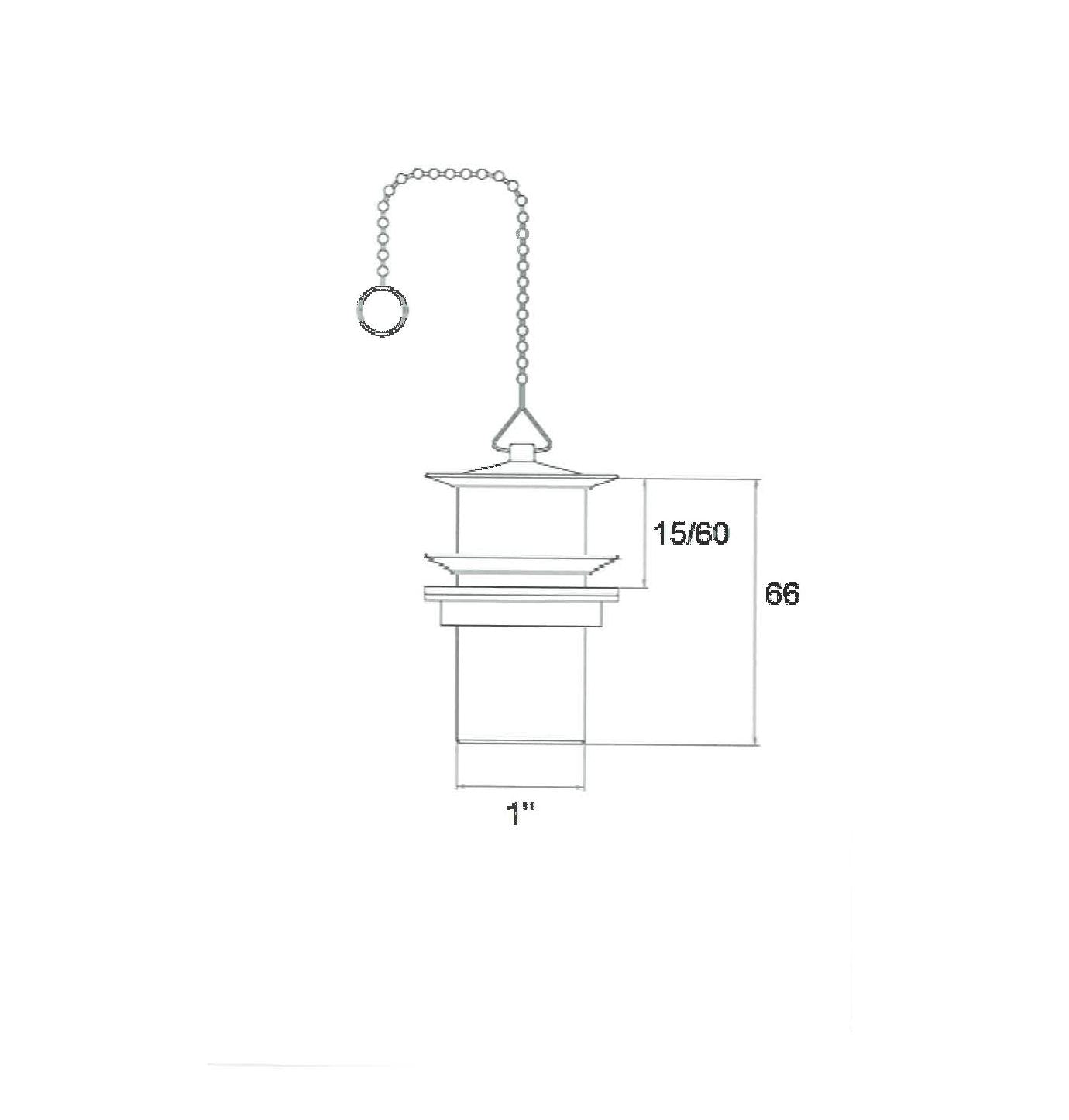 Tappo saltello da 40 in ottone cromato per vasca da bagno Tappo saltello da 40 in ottone cromato per vasca da bagno